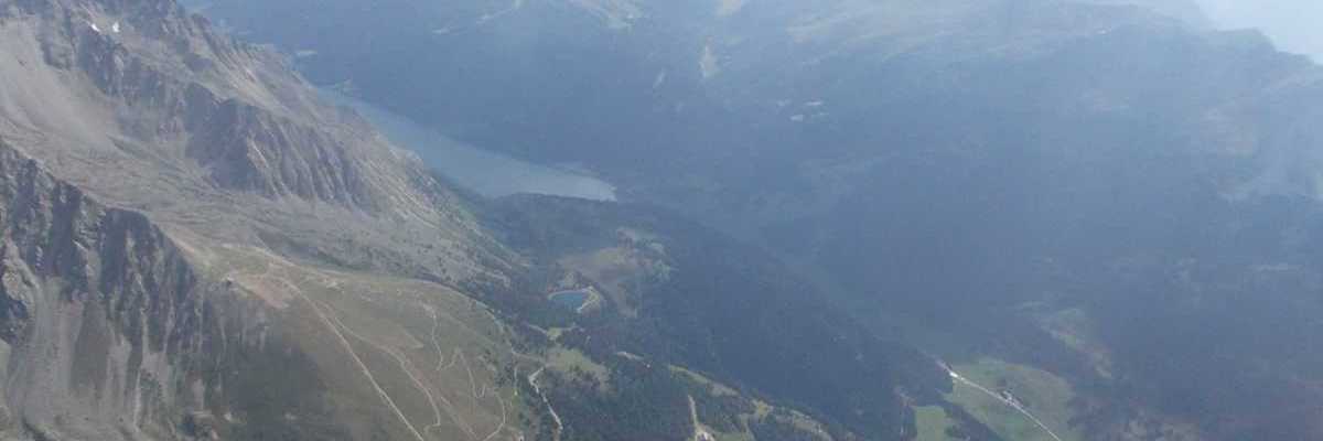Flugwegposition um 14:36:02: Aufgenommen in der Nähe von Gemeinde Nauders, Österreich in 3454 Meter